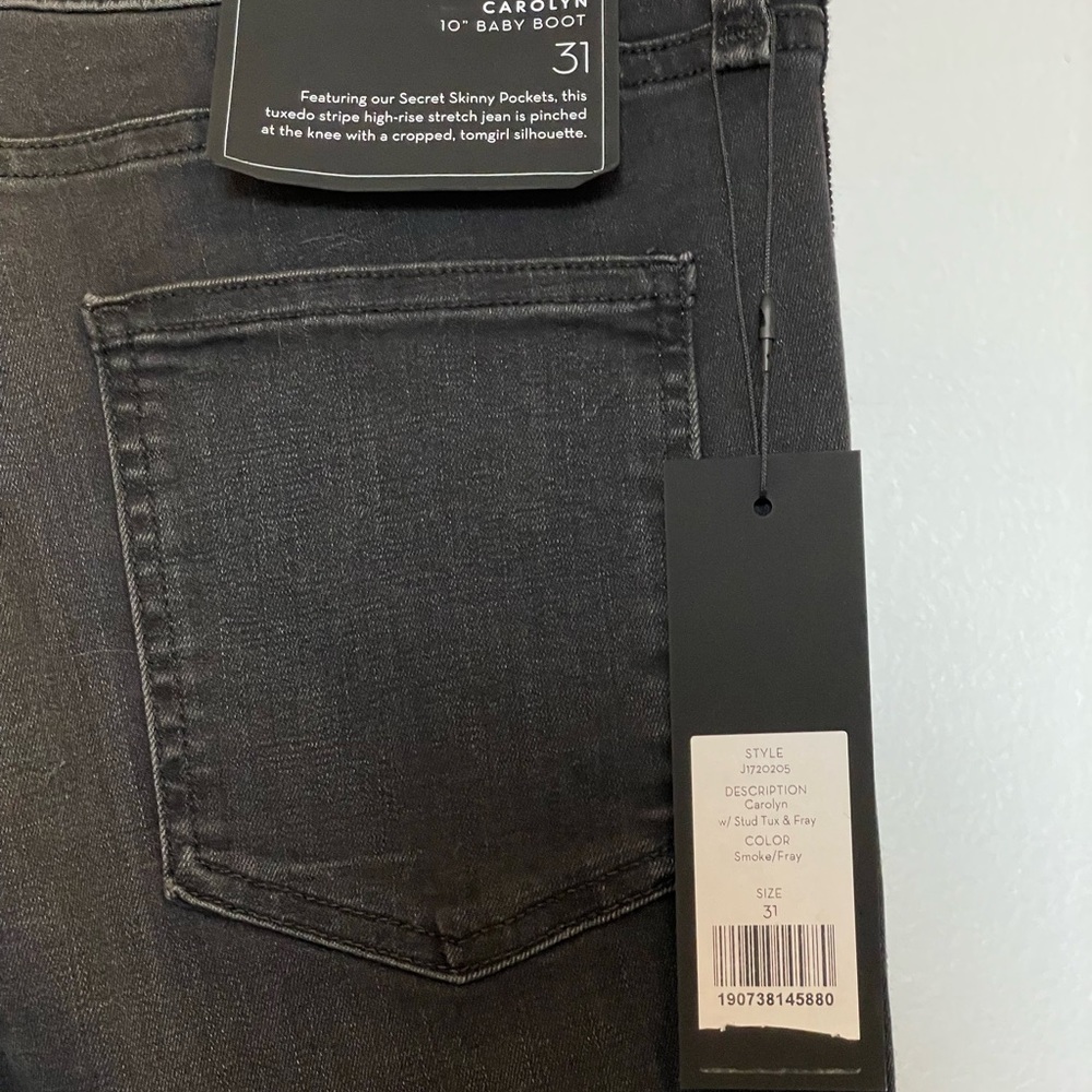VERONICA BEARD Carolyn Boot Studded Frayed Jeans - Picture 6 of 7